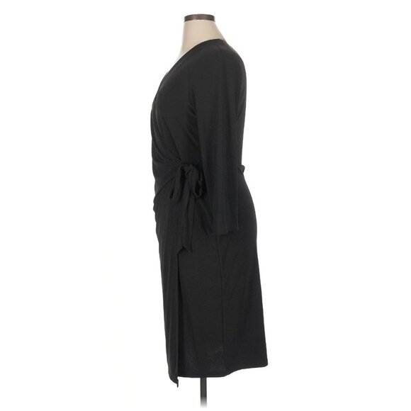 Black Label Evan Picone Timeless Classic Wrap Dress w/Tie Size 18 2X Plus Size - Picture 5 of 8